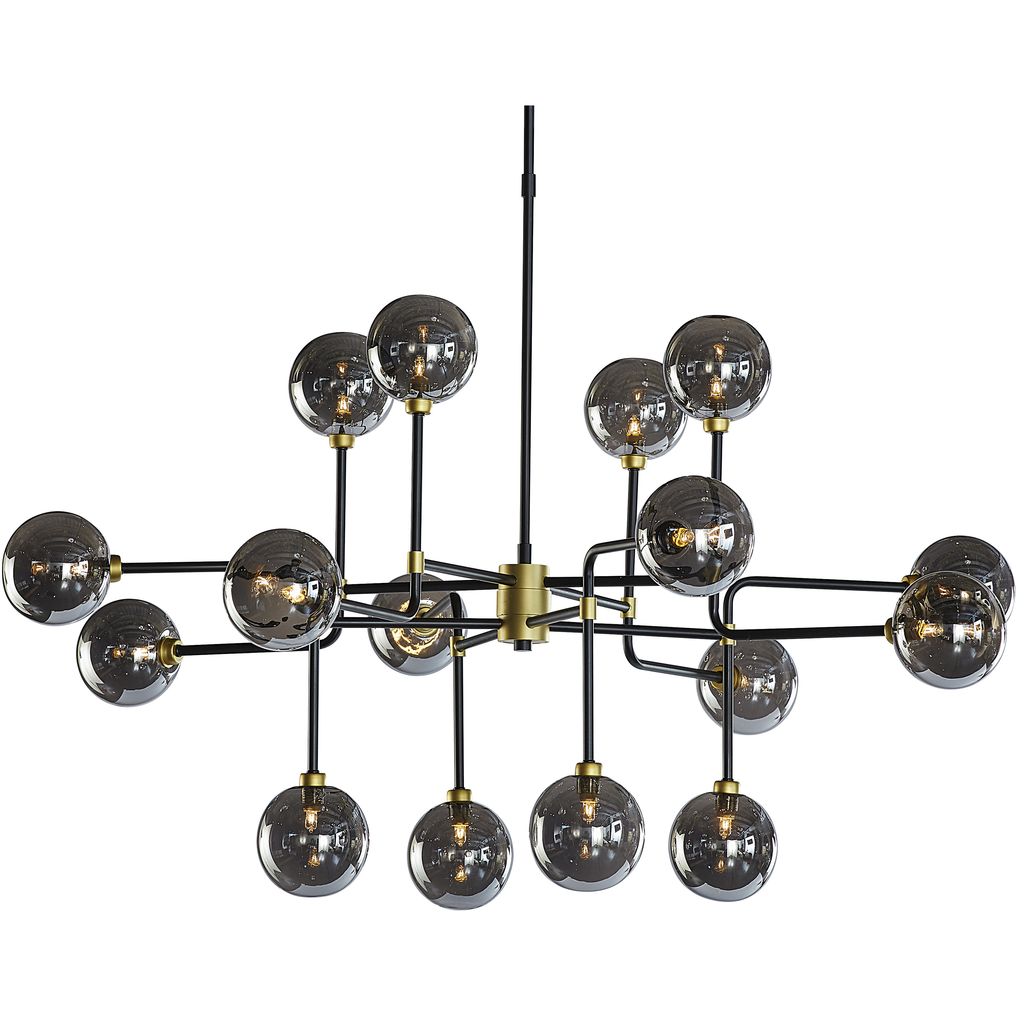 Deimos 16 Light 45 inch Smoke Grey Chandelier Ceiling Light, Large